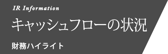 キャッシュフローの状況 財務ハイライト