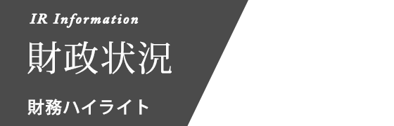 財政状況 財務ハイライト